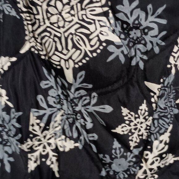 Eddie Bauer Women Goose Down Quilted Vest Size XL with Faux Fur Hood Zip Up - Picture 5 of 15